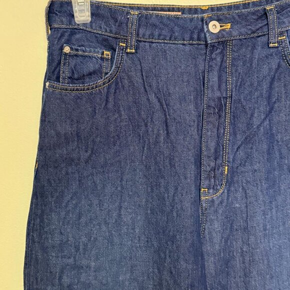 Anthropologie Pilcro Jeans The Annie High Rise Wide Leg Blue Denim Size 30 - Picture 5 of 15
